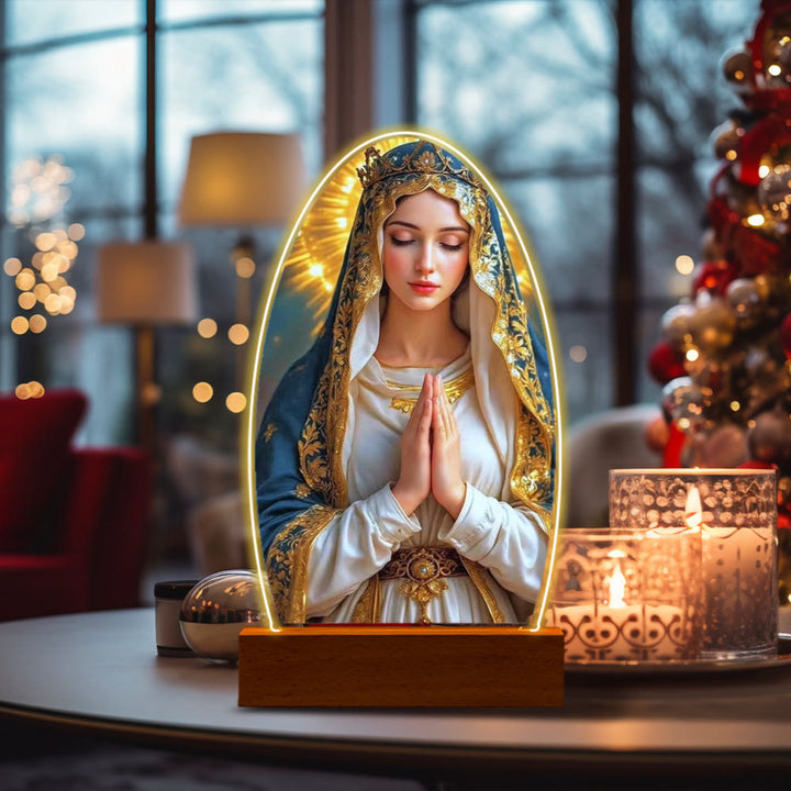 Christianartworkshop Serene Virgin Mary Night Light in Oval Design for Quiet Devotion - I - image 13