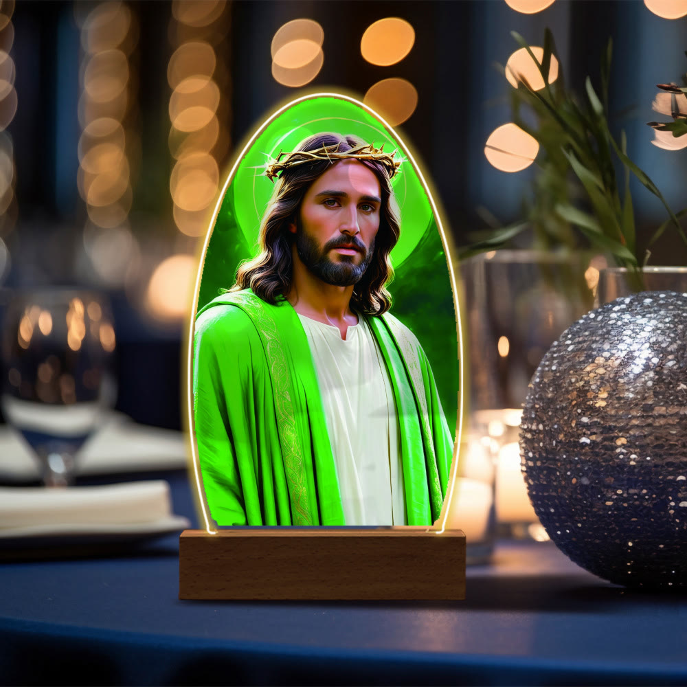 Christianartworkshop Comforting Jesus and Virgin Mary Prayer Moments Night Light - B - image 5