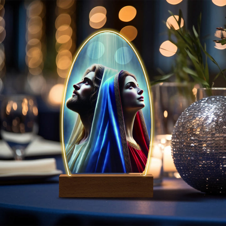 Christianartworkshop Comforting Jesus and Virgin Mary Prayer Moments Night Light - C - image 7