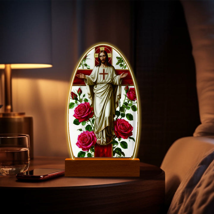 Christianartworkshop Comforting Jesus and Virgin Mary Prayer Moments Night Light - E - image 8