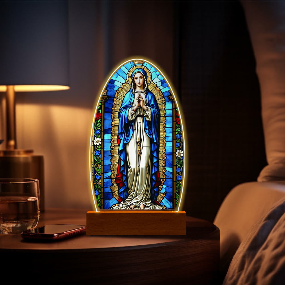 Christianartworkshop Comforting Jesus and Virgin Mary Prayer Moments Night Light - J - image 14