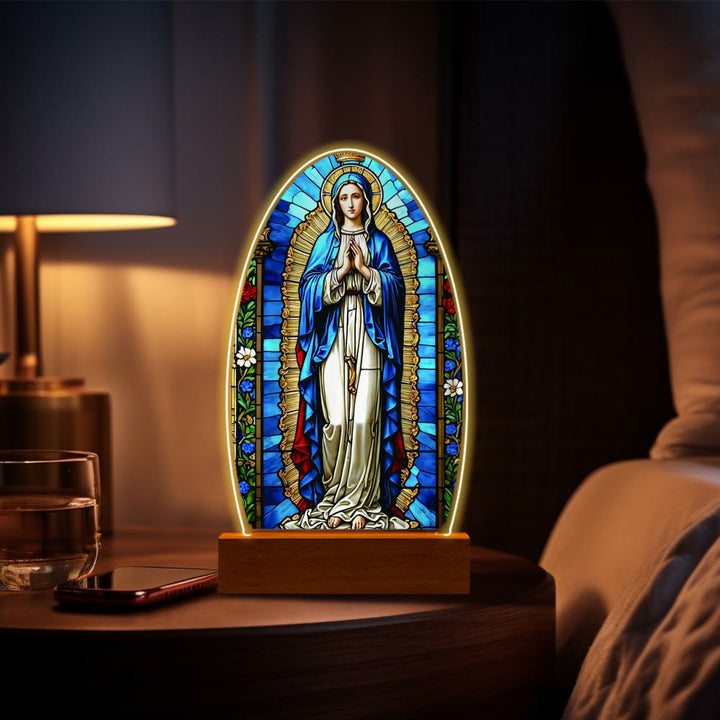 Christianartworkshop Comforting Jesus and Virgin Mary Prayer Moments Night Light - J - image 13