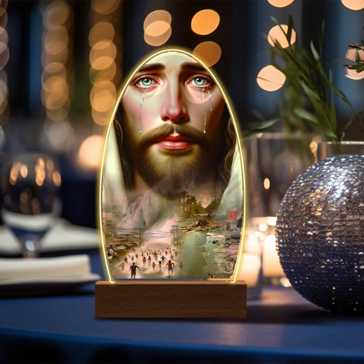 Christianartworkshop Comforting Jesus and Virgin Mary Prayer Moments Night Light - K - image 15