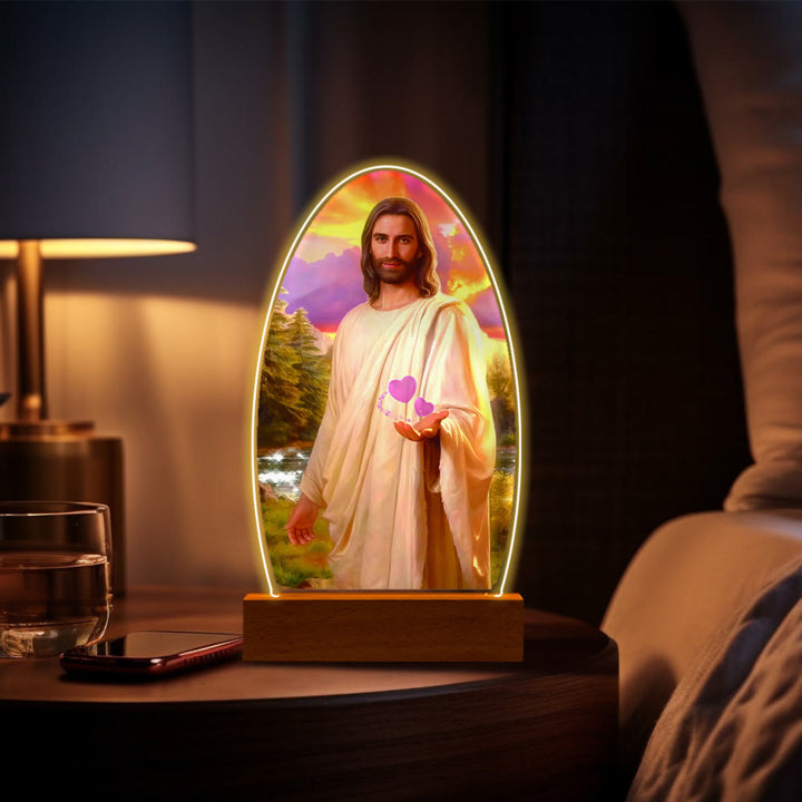 Christianartworkshop Comforting Jesus and Virgin Mary Prayer Moments Night Light - M - image 16