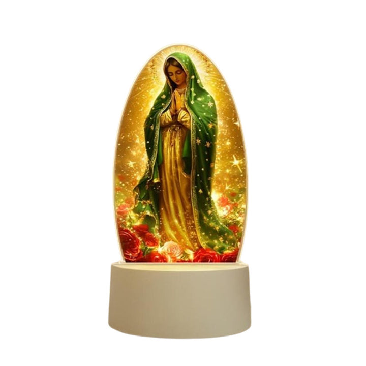 Christianartworkshop Serene Virgin Mary Night Light in Oval Design for Quiet Devotion - image 5