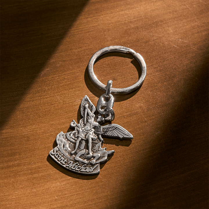 Christianartworkshop Shield Against Evil St. Michael the Archangel Keychain - image 1