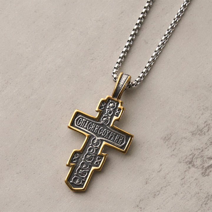 Christianartworkshop Two-Color Orthodox Crucifix Necklace with Profound Spiritual Meaning - image 15