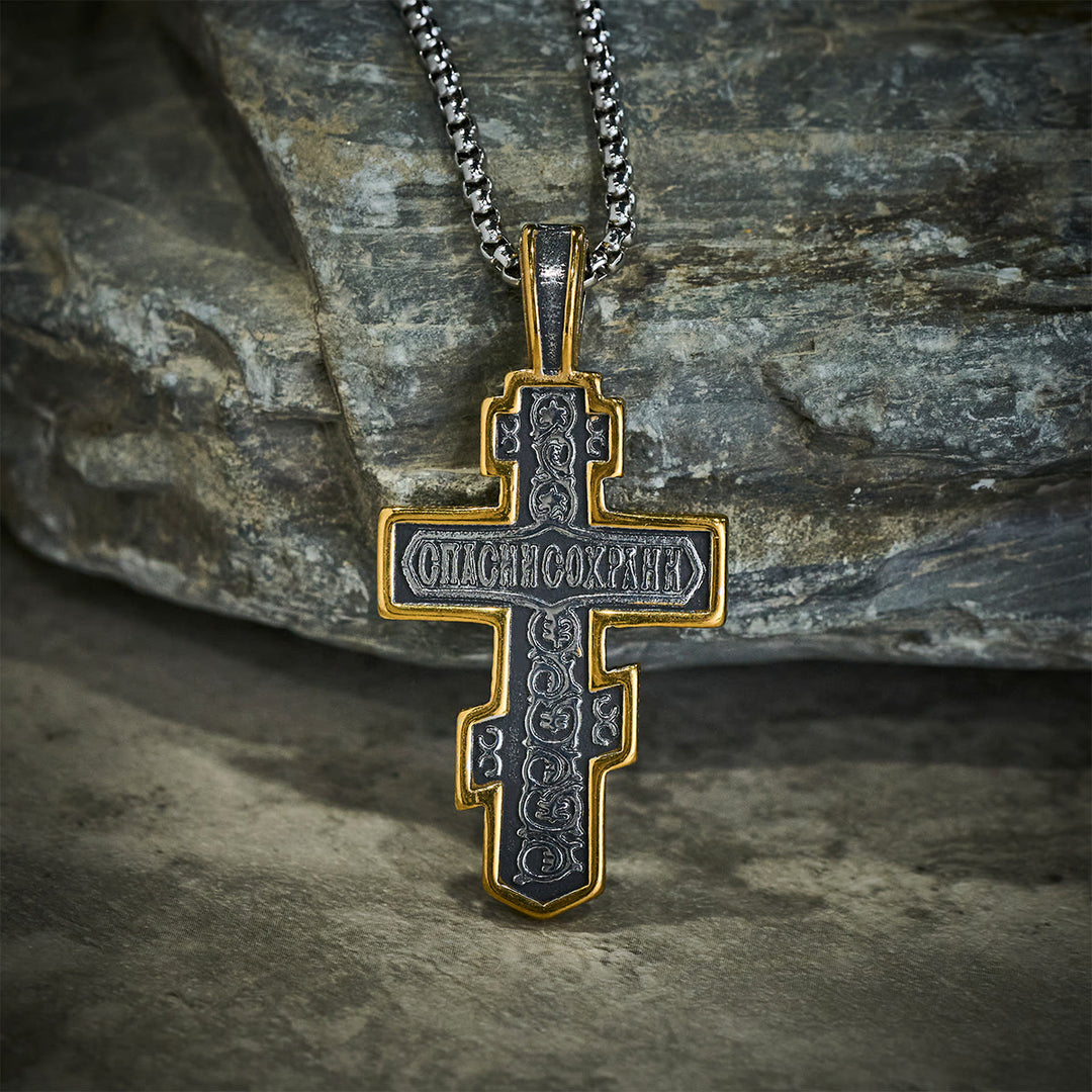 Christianartworkshop Two-Color Orthodox Crucifix Necklace with Profound Spiritual Meaning - image 11
