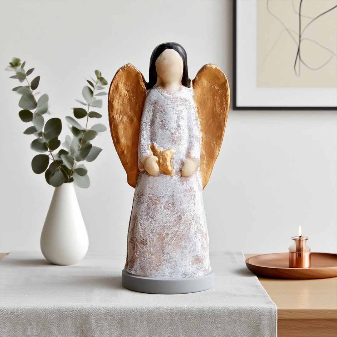 Christianartworkshop Classic Resin Abstract Angel Nativity Decoration: A Rare Emblem of Christmas Devotion - image 2