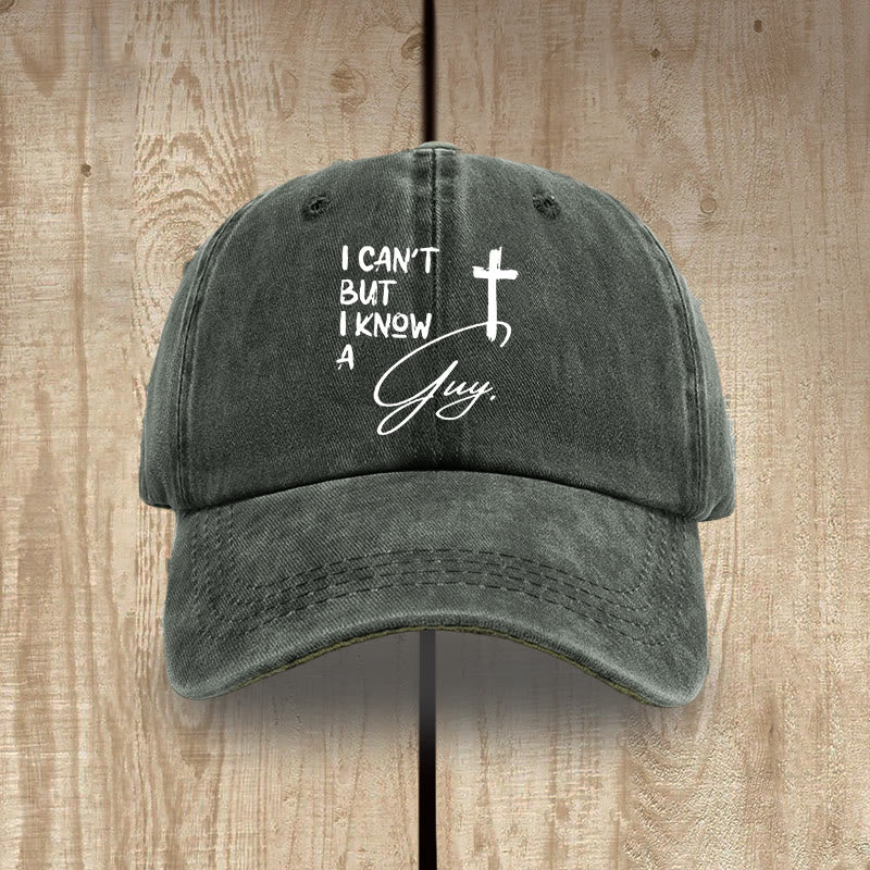 Christianartworkshop I Can't He Can Jesus Cross Everyday Faith Washed Cotton Hat - Grey-green - image 7