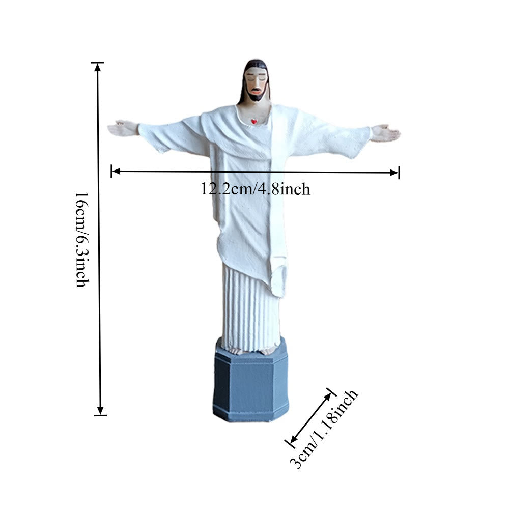 Christianartworkshop Sacred Heart Christ Desktop Decoration with Open Arms of Blessing - image 5