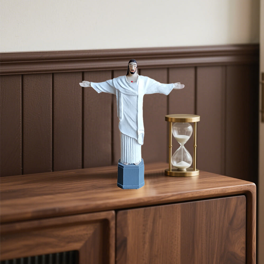 Christianartworkshop Sacred Heart Christ Desktop Decoration with Open Arms of Blessing - image 4