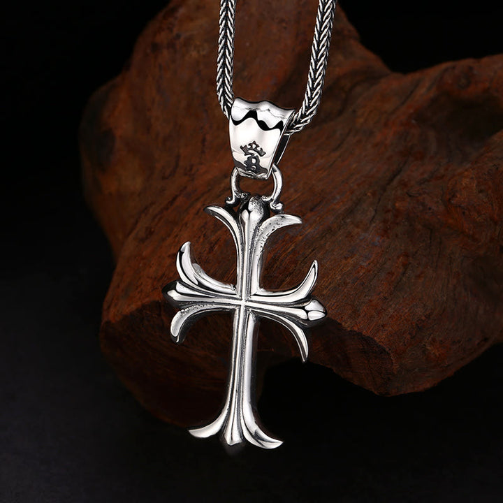 Christianartworkshop Classic Sterling Silver Cross Charm Pendant: A Timeless Accessory for Faithful Adornment - image 3