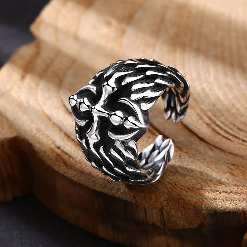 Christianartworkshop Vintage Textured Silver Cross Ornament Ring: A Cherished Symbol of Spiritual Connection - image 1