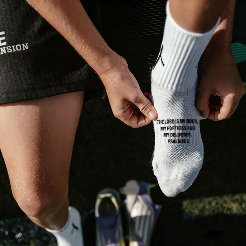 Christianartworkshop Biblical Quote Grip Soccer Unisex Socks: Walk Daily in Divine Guidance - image 1