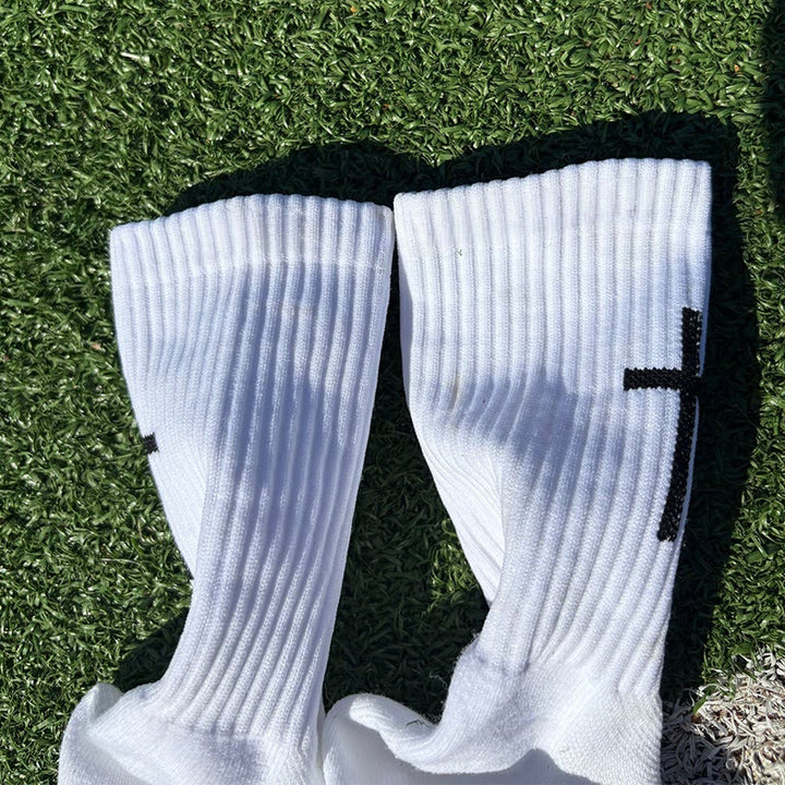 Christianartworkshop Biblical Quote Grip Soccer Unisex Socks: Walk Daily in Divine Guidance - image 4