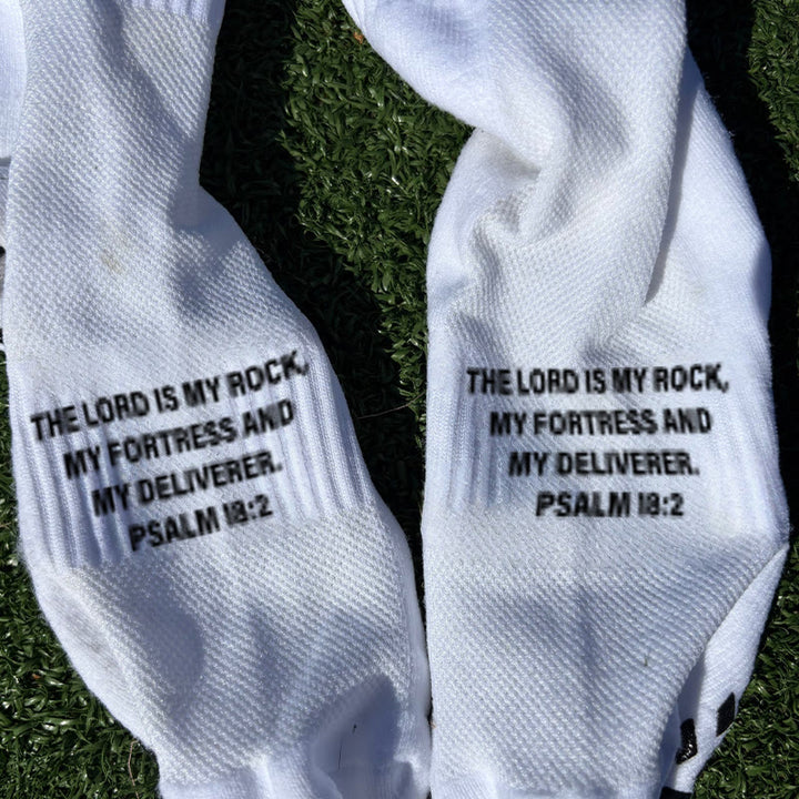 Christianartworkshop Biblical Quote Grip Soccer Unisex Socks: Walk Daily in Divine Guidance - image 5
