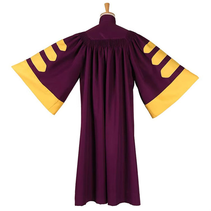 Christianartworkshop Majestic Burgundy Clergy Robe with Gold-Panel Front and Sleeve Bars - image 4