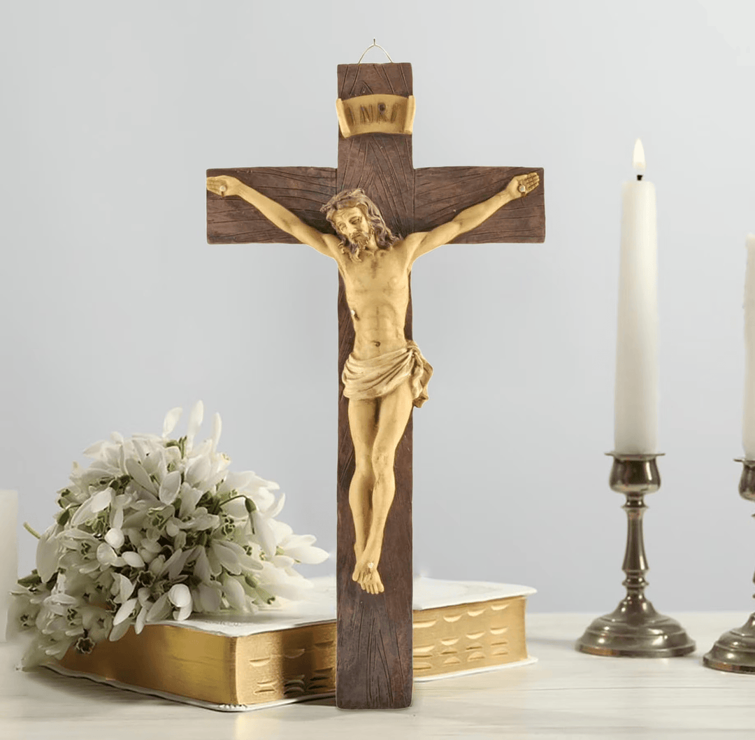 Christianartworkshop INRI - Inscribed Resin Crucifix: A Profound Emblem of Reverence - image 3