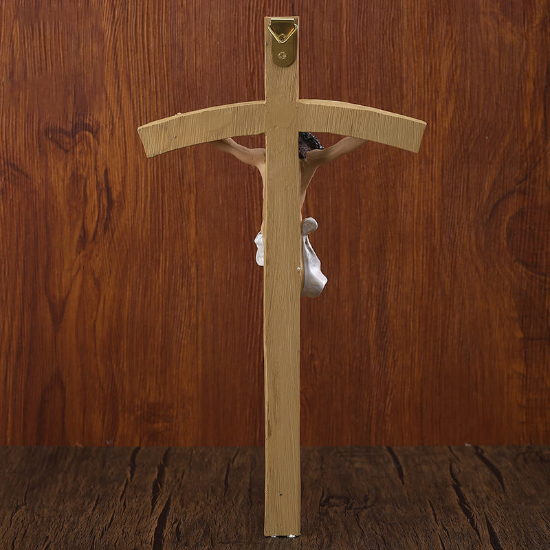 Christianartworkshop Detailed Jesus Figure on Light Resin Crucifix: Sacred Decor - image 3