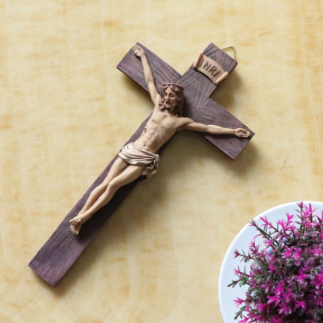 Christianartworkshop INRI - Inscribed Resin Crucifix: A Profound Emblem of Reverence - image 2