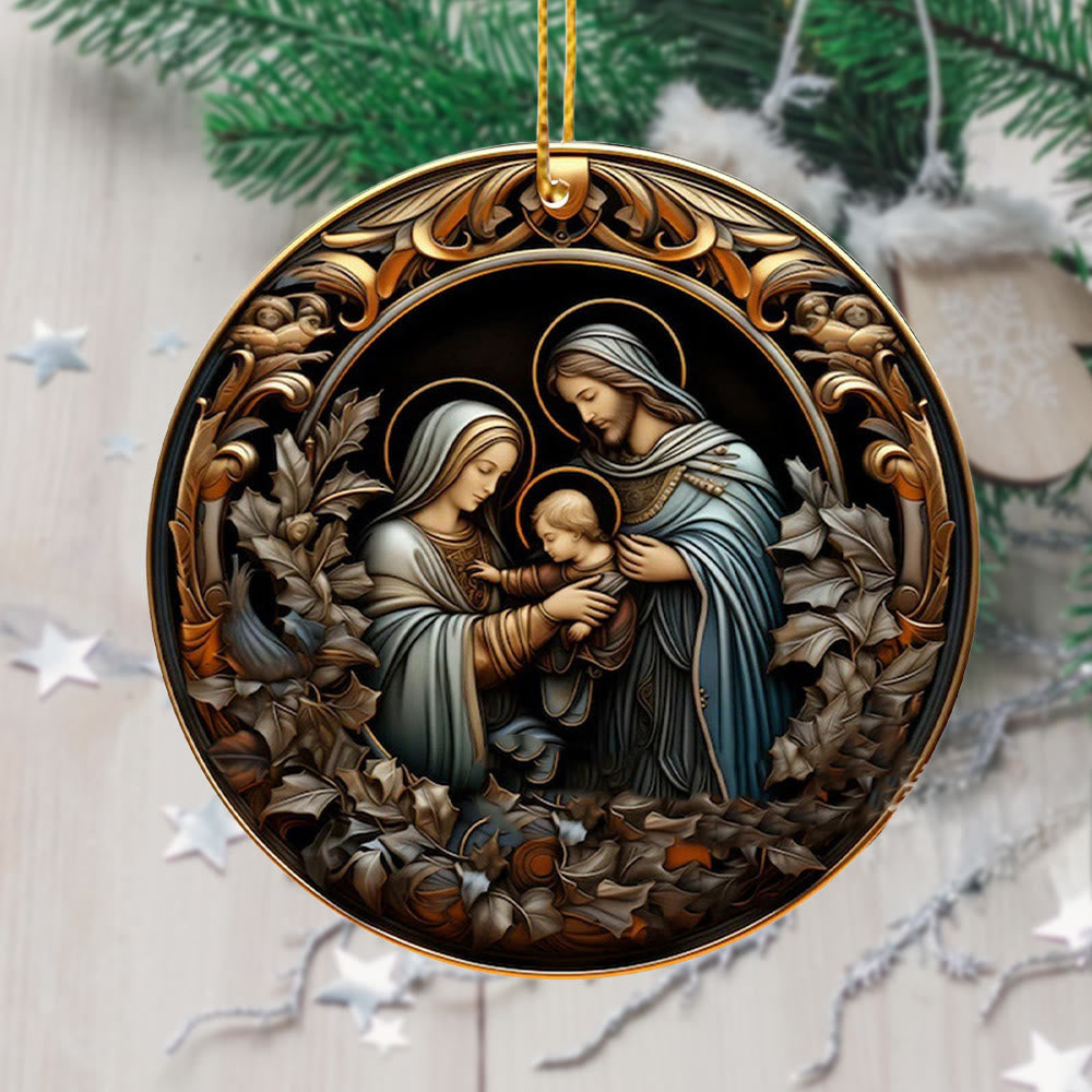 Christianartworkshop Nativity Christmas Blessing Hanging Ornaments B - image 4