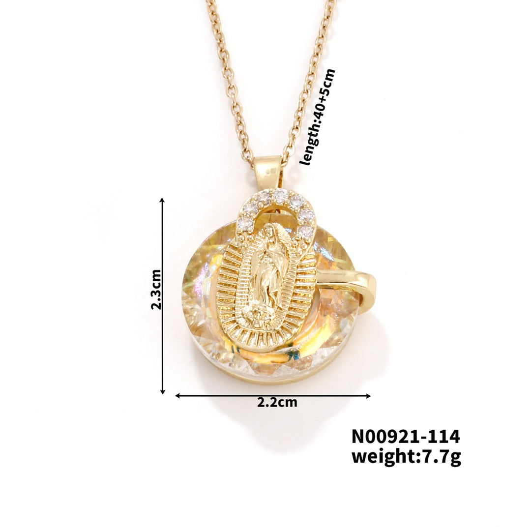 Christianartworkshop Multicolored Our Lady Crystal Necklaces: Faith - Filled Artistic Jewelry - I - image 12