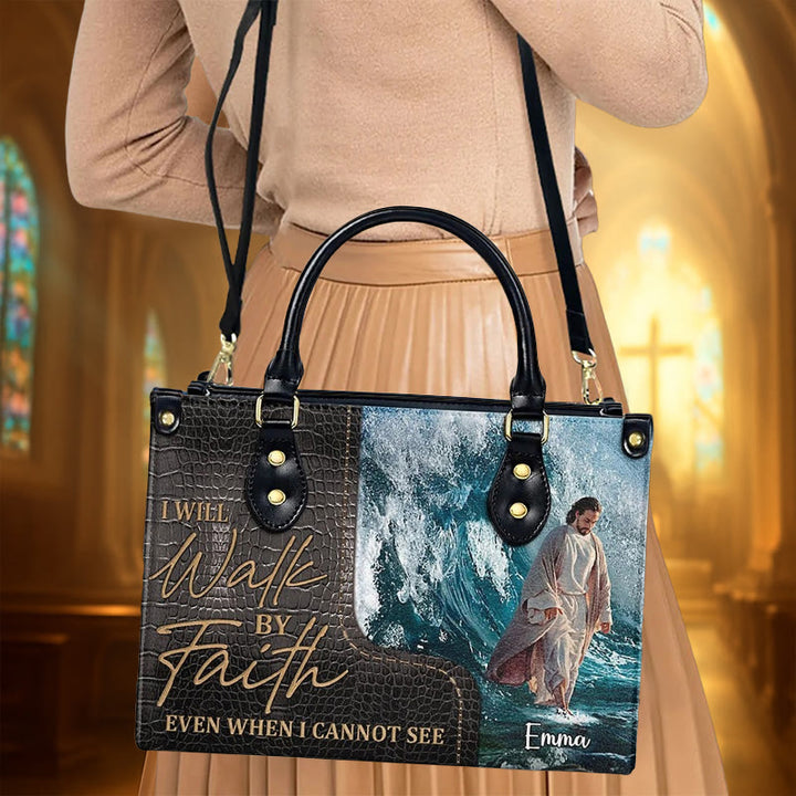 Christianartworkshop Spiritual Faith Personalized Leather Handbag with Jesus Art: Carry Divine Inspiration - image 3