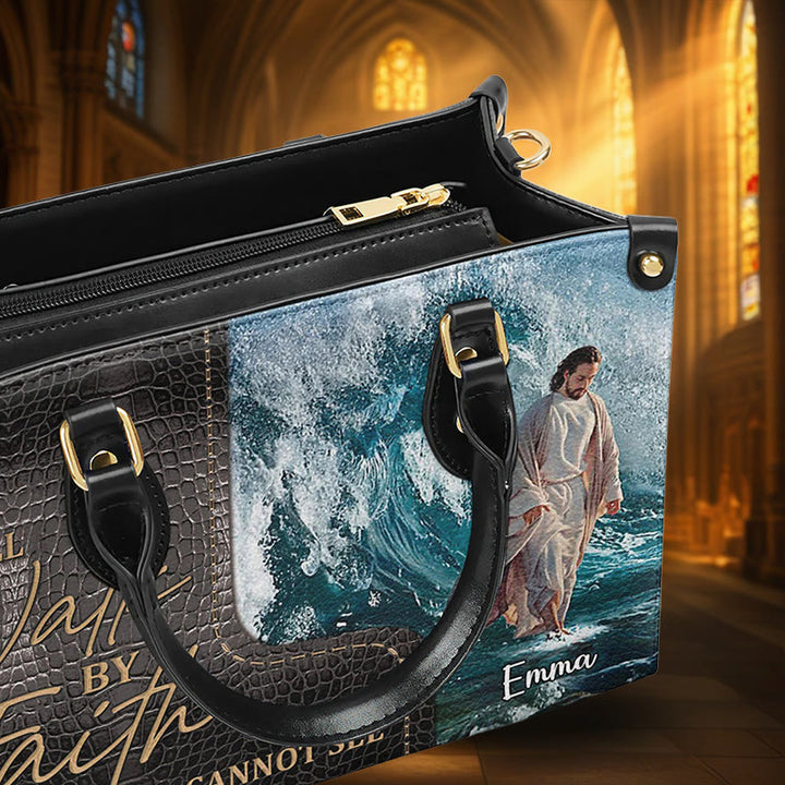 Christianartworkshop Spiritual Faith Personalized Leather Handbag with Jesus Art: Carry Divine Inspiration - image 6