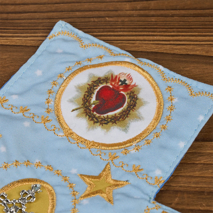 Christianartworkshop Handmade Embroidered Fabric Cross with Charms: A Rare Fusion of Craftsmanship and Faith - image 29