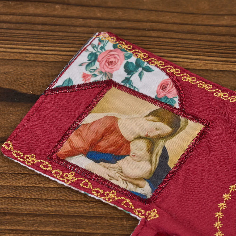 Christianartworkshop Handmade Embroidered Fabric Cross with Charms: A Rare Fusion of Craftsmanship and Faith - image 12