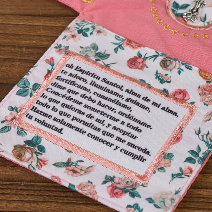 Christianartworkshop 4-Color Embroidered Fabric Pocket Shrine with Silver Cross Included Inside - image 21