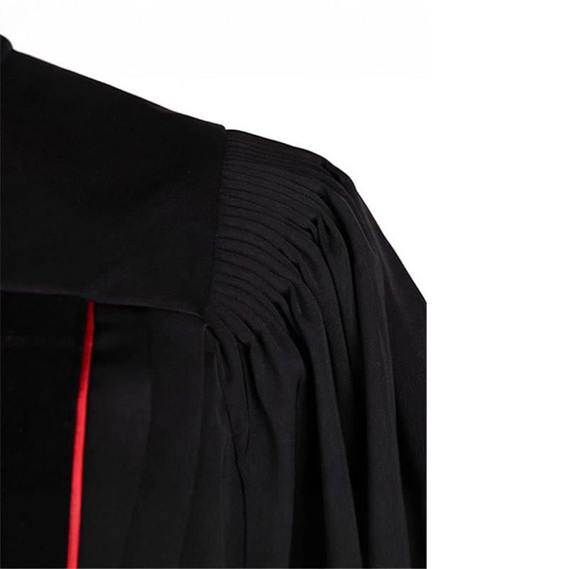 Christianartworkshop Traditional Black Cassock with Red Cross Embroidery & Formal Design - image 4