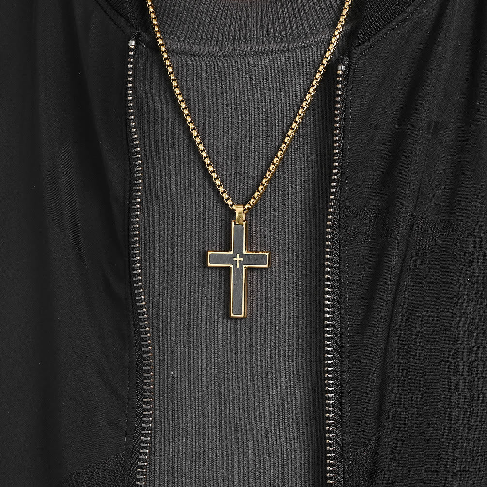 Christianartworkshop Multi - Style Two - Tone Cross Necklace: Blend of Faith and Chic Hues - image 2