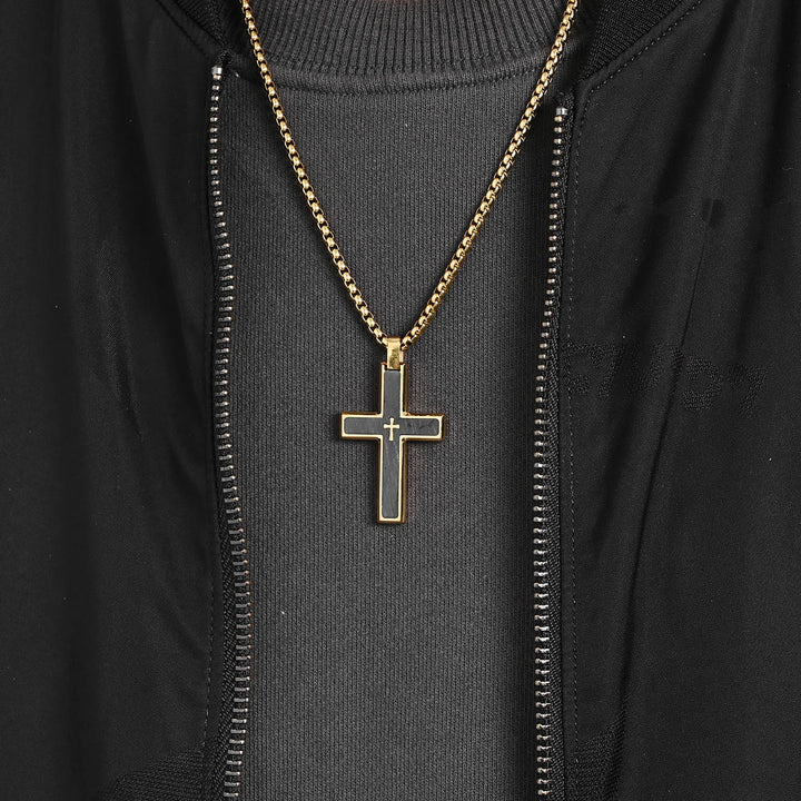 Christianartworkshop Multi - Style Two - Tone Cross Necklace: Blend of Faith and Chic Hues - image 2
