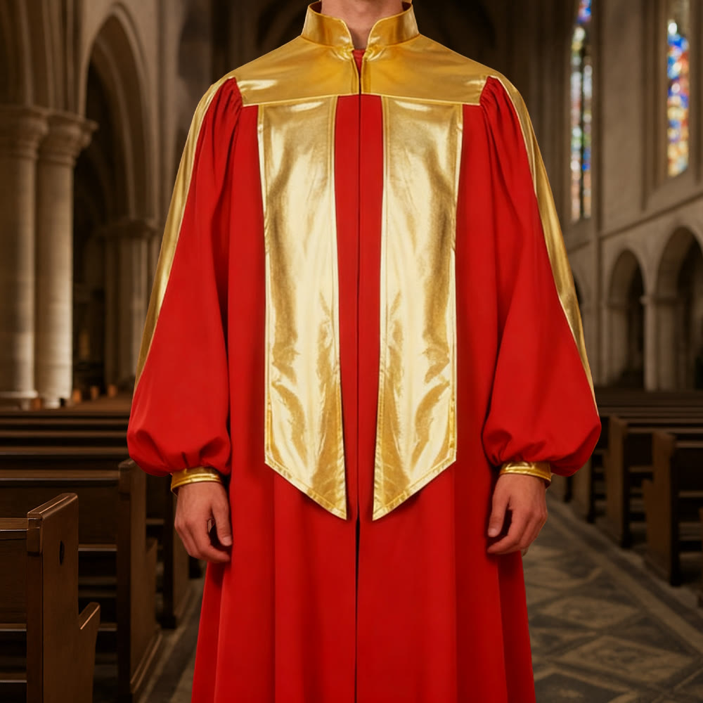 Bell Ringing Robe Christianartworkshop Golden-Embellished Clergy Robe in 7 Liturgical ...