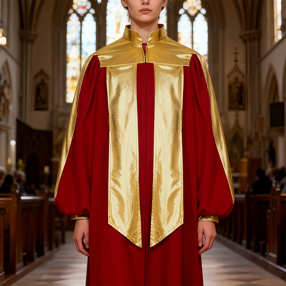 Christianartworkshop Golden-Embellished Clergy Robe in 7 Liturgical ...