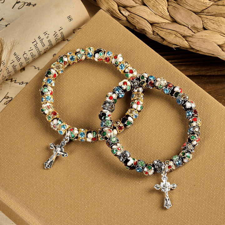 Christianartworkshop Handcrafted Cloisonné Beads Timeless Faith Bracelet: A Testament of Christ's Presence - image 6