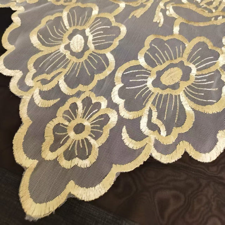 Christianartworkshop Elegant Blessed Lace Chapel Veil with Cross and Praying Hands - White Gold - image 7