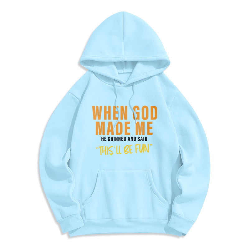 Christianartworkshop Fun - Filled God's Creation of Me Faith Story Fleece Lined Polyester Hoodie - Blue - 2XL - image 6