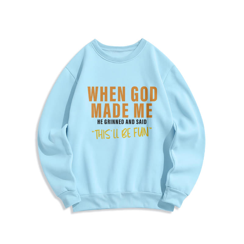 Christianartworkshop Fun - Filled God's Creation of Me Faith Story Fleece Lined Polyester Sweatshirt - Blue - 2XL - image 5