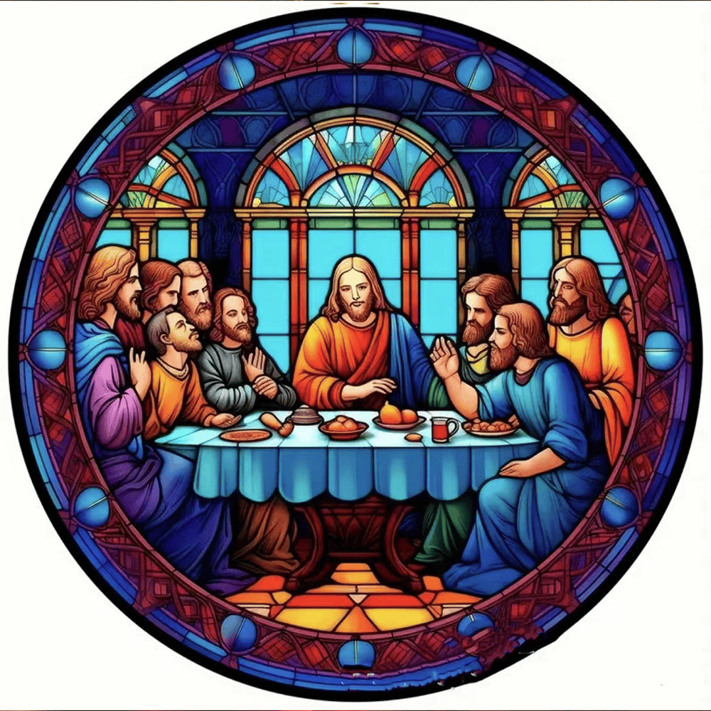 Christianartworkshop Stained Glass Style The Last Supper Hanging Ornaments - image 15