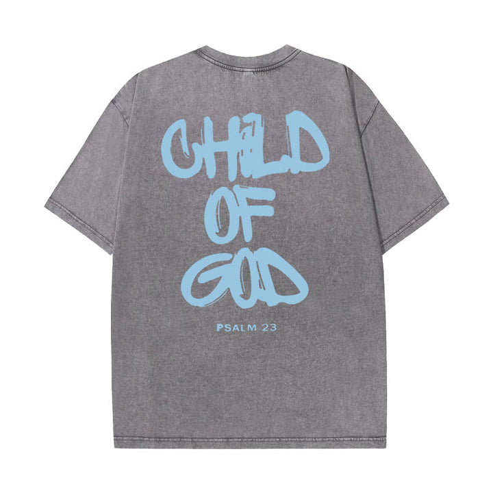 Christianartworkshop "CHILD OF GOD" Washed T-Shirt - Grey - 5XL - image 18