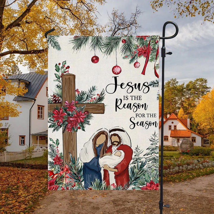 Christianartworkshop Jesus is the Reason Nativity Garden Flag: Christmas Faith Decor - image 4