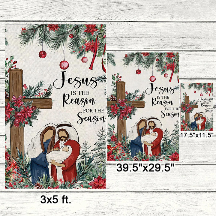 Christianartworkshop Jesus is the Reason Nativity Garden Flag: Christmas Faith Decor - image 5