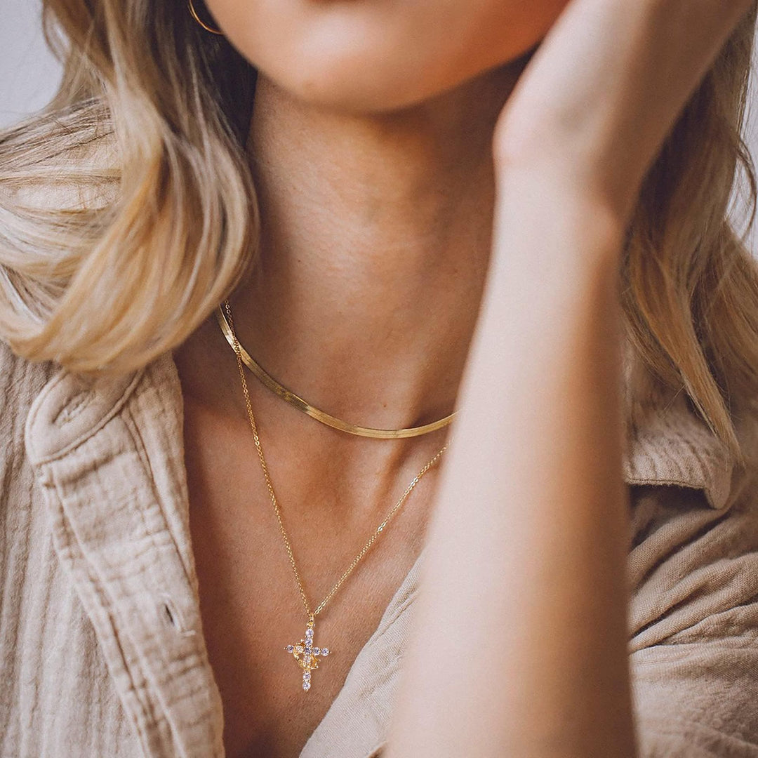 Christianartworkshop Modern Crowned in Faith Cross Necklace, Earrings - image 15