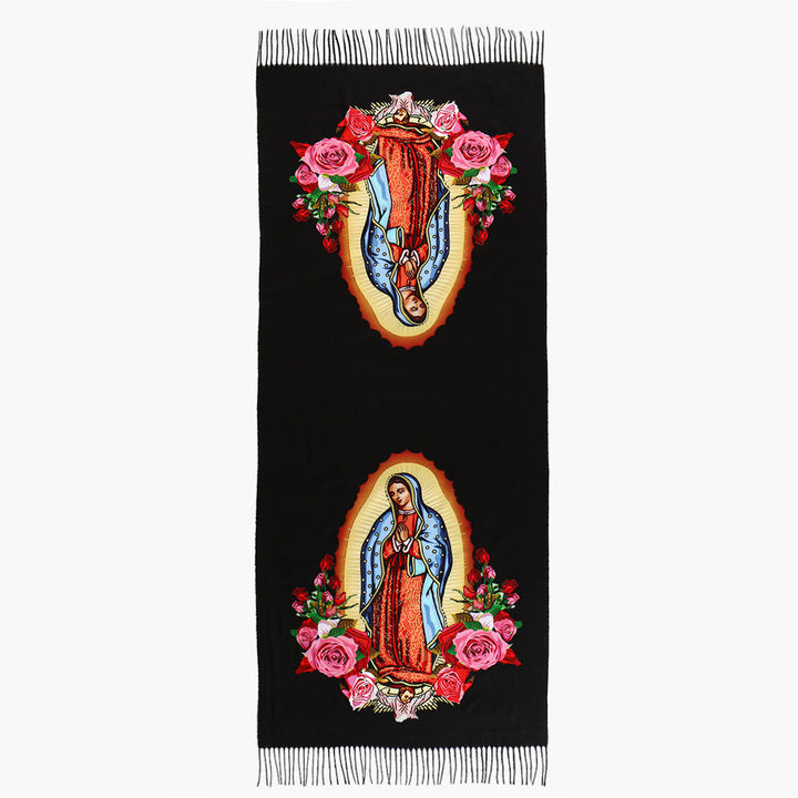 Christianartworkshop Faith-Inspired Virgin Mary Prayer Shawl: Symbol of Hope and Devotion - 70.87''*27.56''/180*70cm - image 0