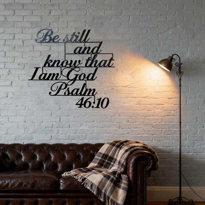 Christianartworkshop Classic Black Psalm 46:10 Metal Wall Decor - image 4