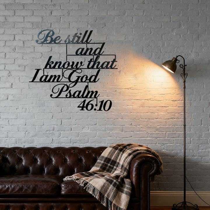 Christianartworkshop Classic Black Psalm 46:10 Metal Wall Decor - image 4