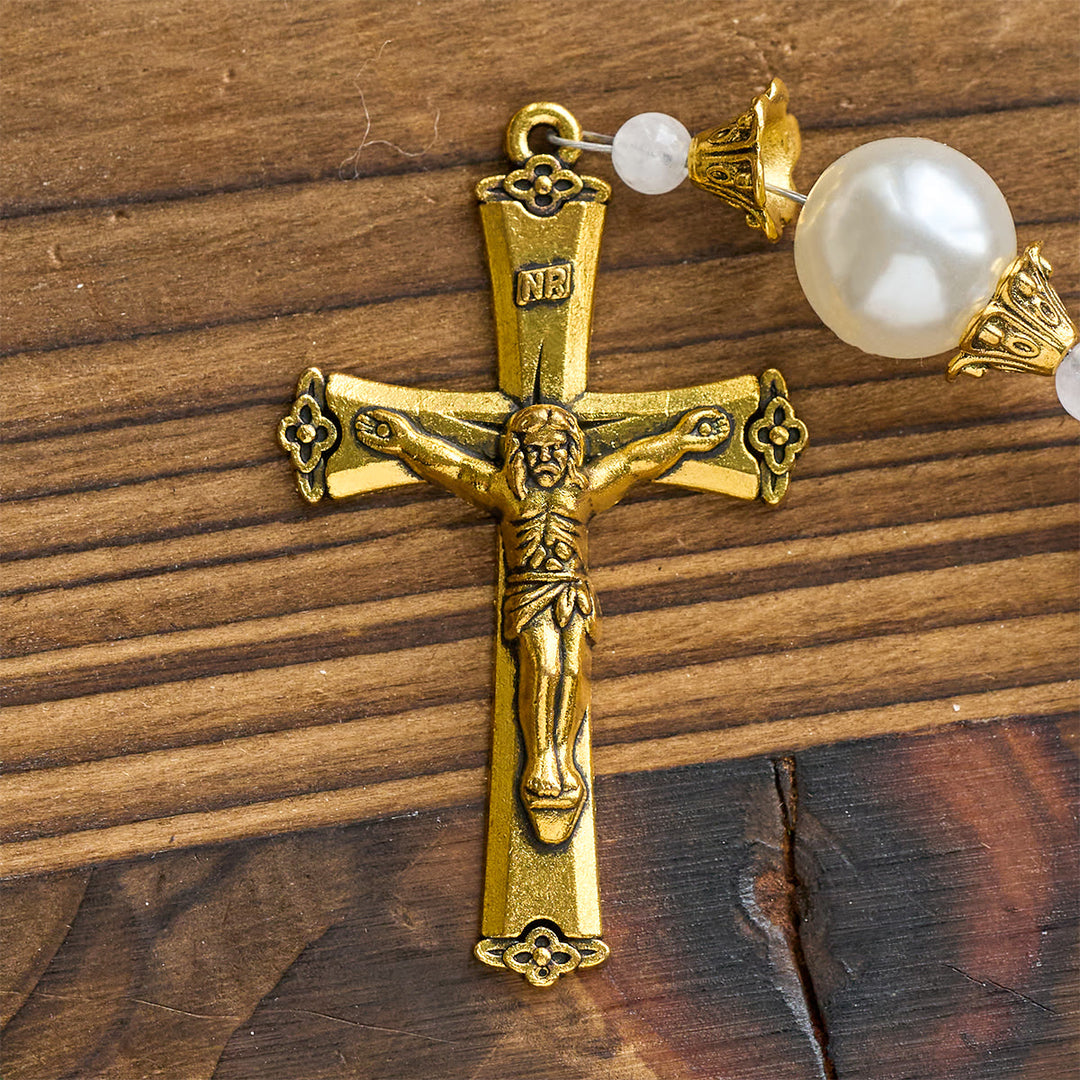 Christianartworkshop Holly Wreath Christmas Tricolor Beads Rosary: Celebrate the Holy Birth - image 9